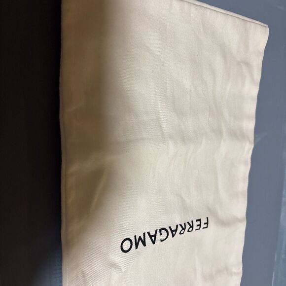 SALVATORE FERRAGAMO New Logo Drawstring Dust Bag Shoe Bags 17" X 8" Set Of 2 - Picture 6 of 6